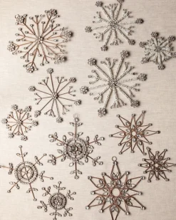 Antiqued Snowflake Christmas Ornament Collection