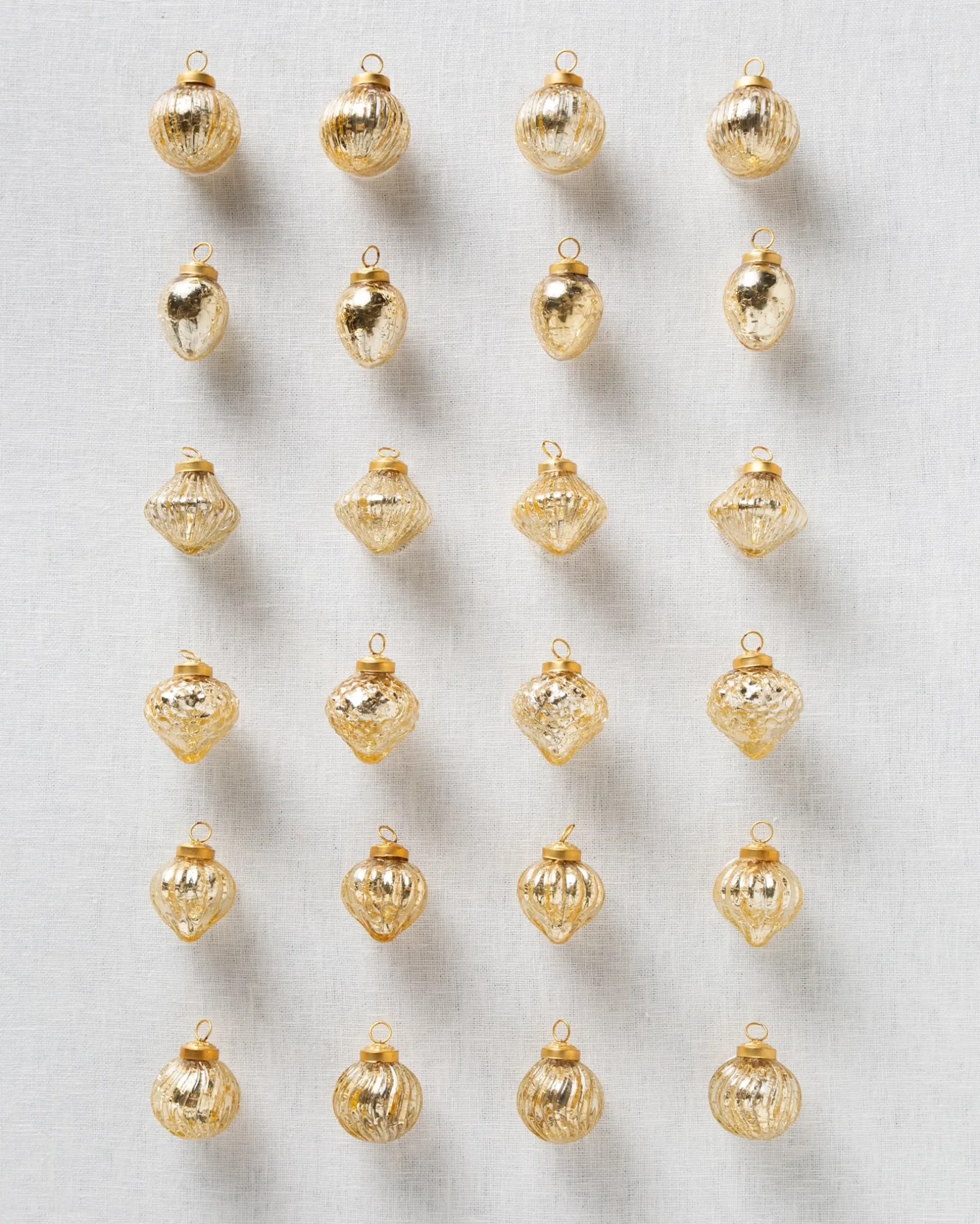 BH Essentials Mercury Glass Ornament Collection