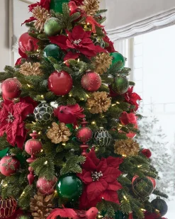 Classic Poinsettia Christmas Tree Picks