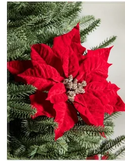 Classic Poinsettia Christmas Tree Picks