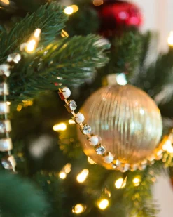 Crystal & Gold Christmas Tree Garlands