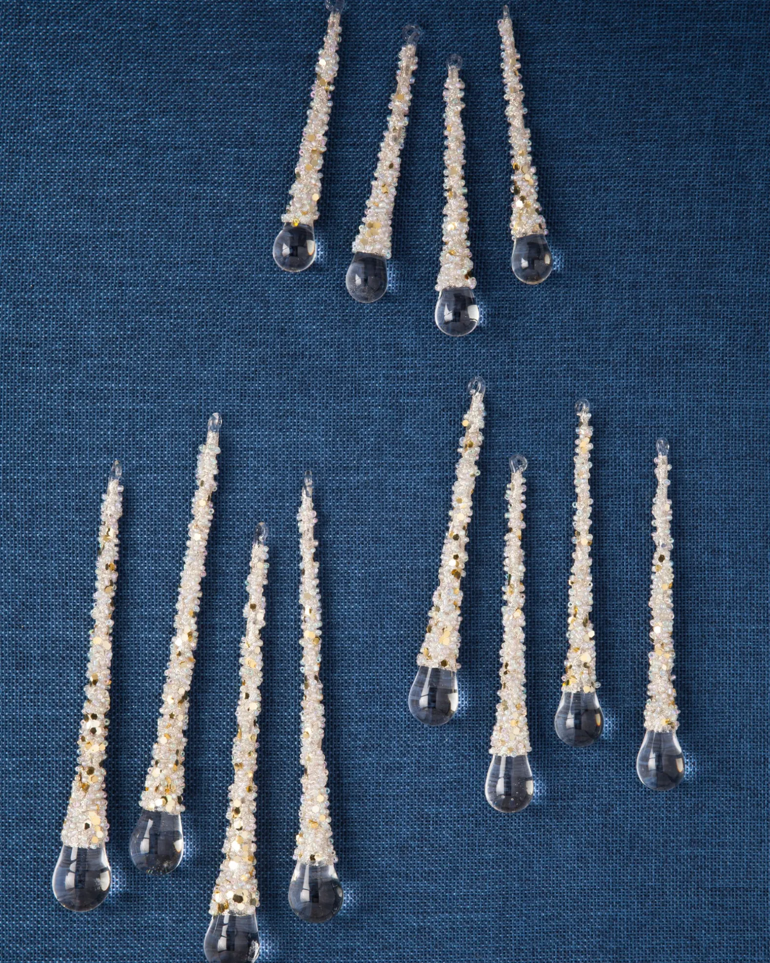 Icy Teardrop Ornament Collection