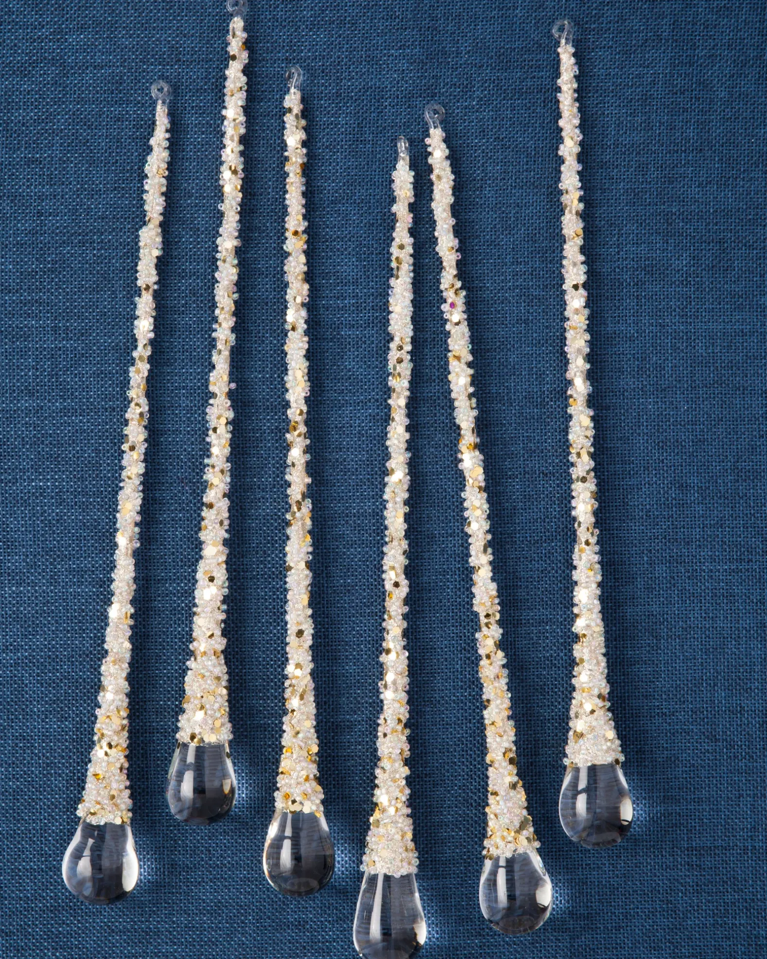 Icy Teardrop Ornament Collection