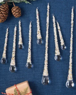 Icy Teardrop Ornament Collection