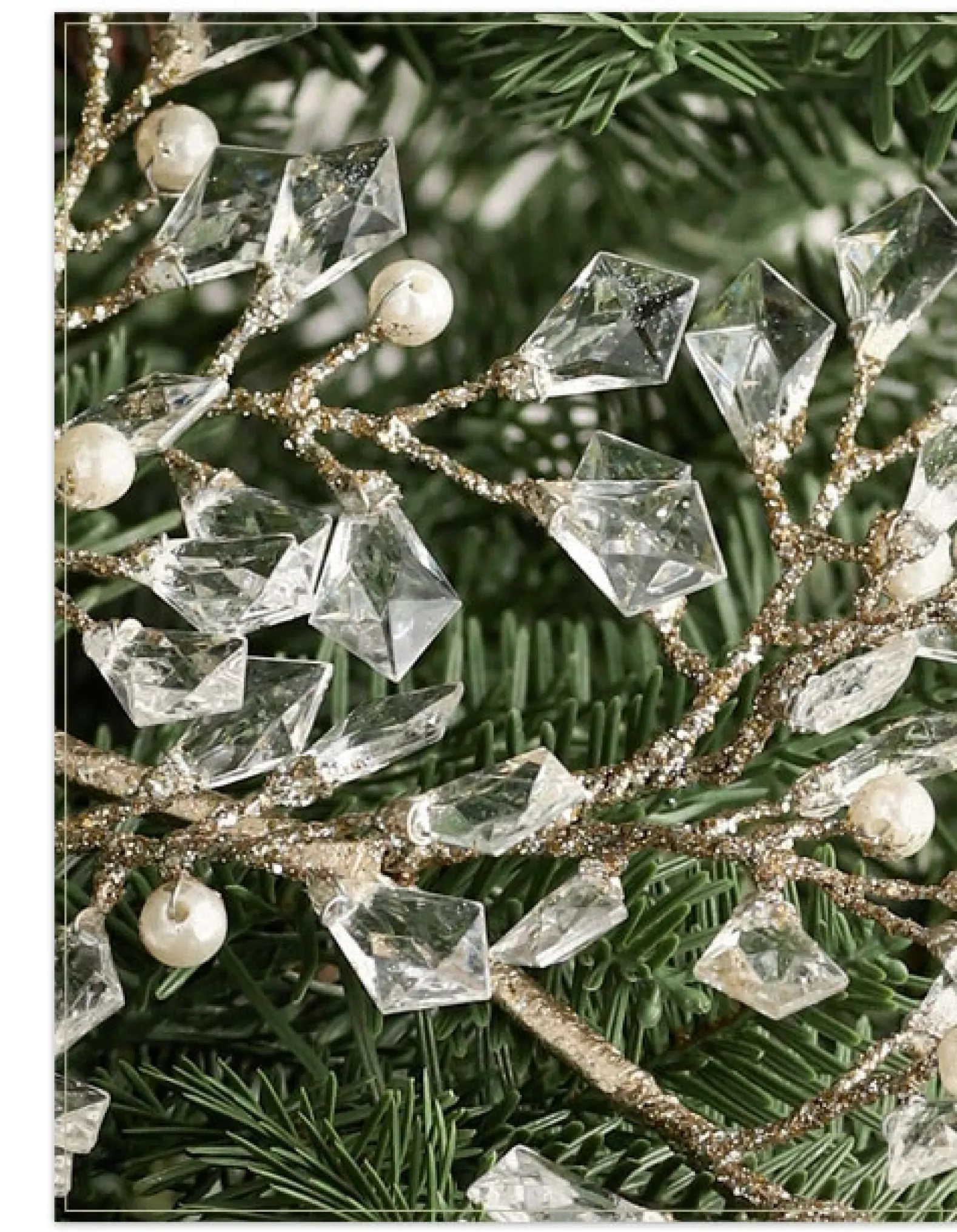 Jeweled Branch Christmas Tree Picks