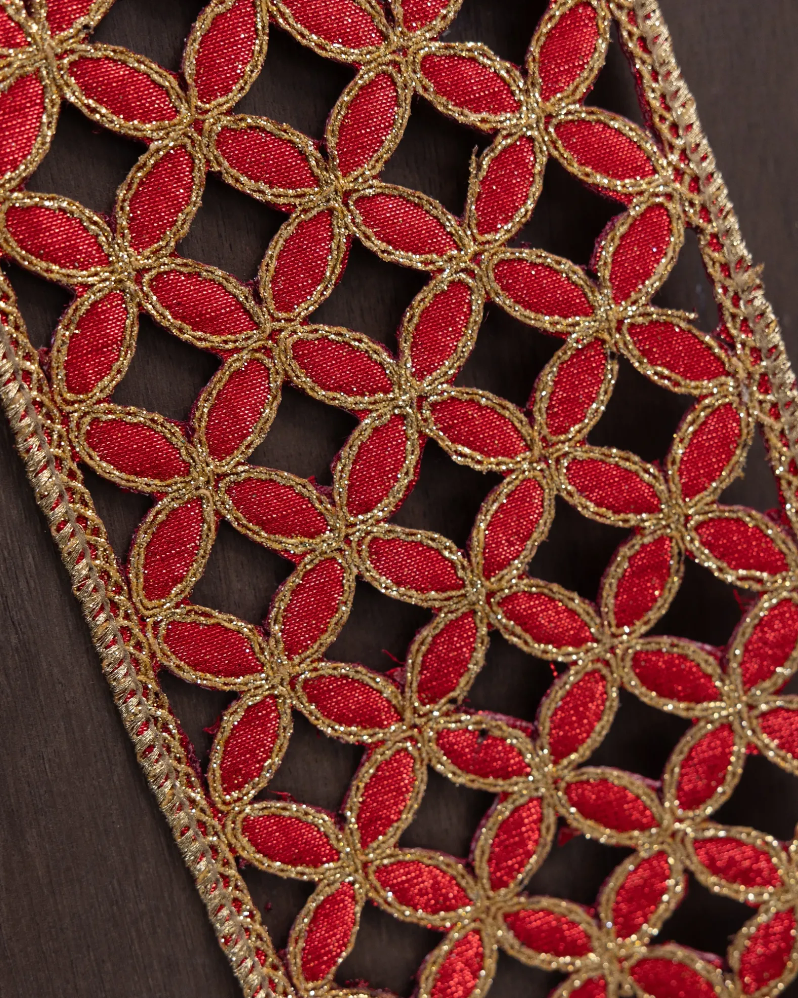 Lattice Cutout Christmas Tree Ribbon
