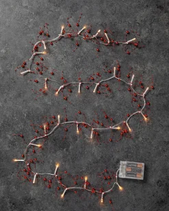 Lit Beaded Christmas Tree Garlands