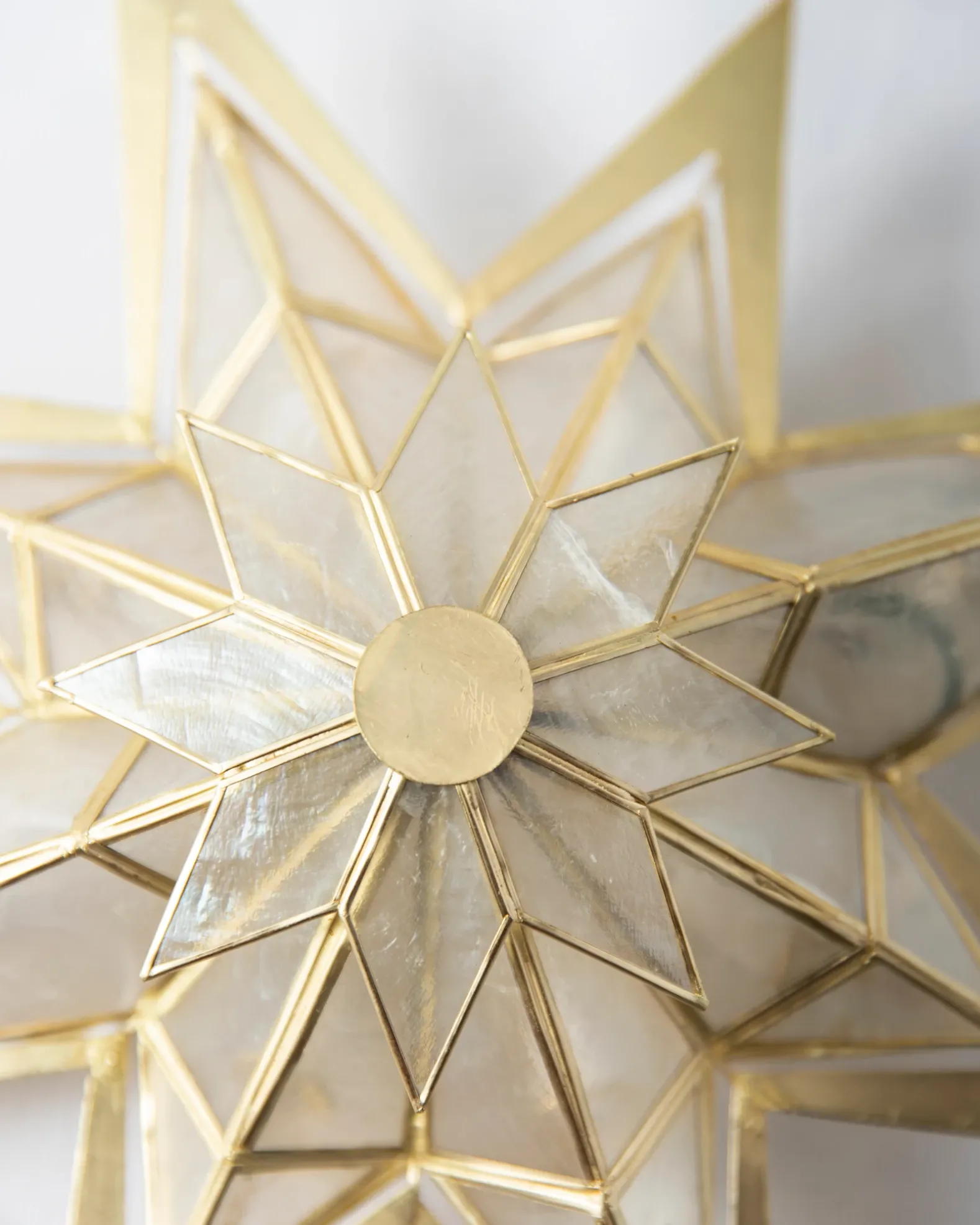 Lit Capiz Bethlehem Star Tree Toppers