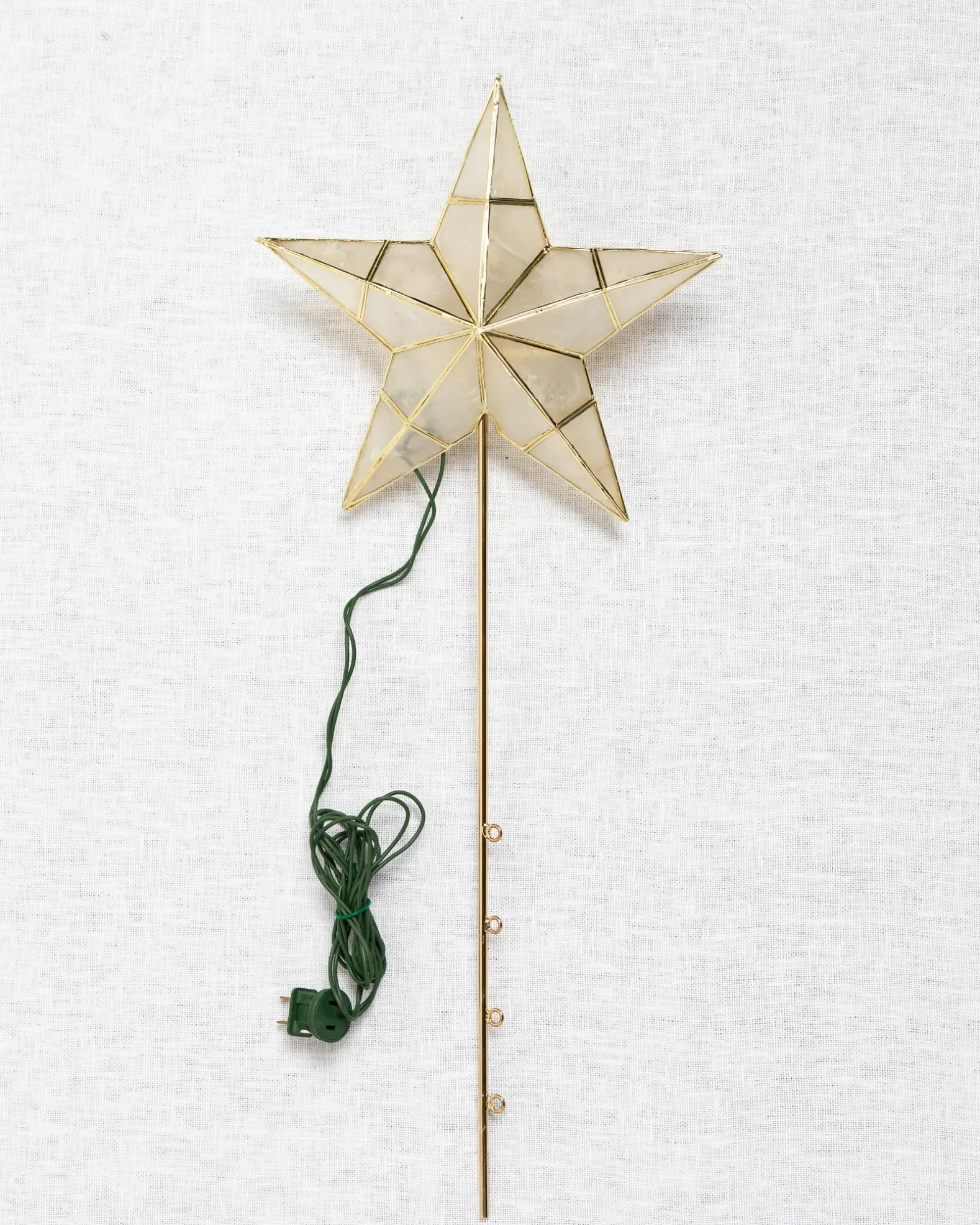 Lit Capiz Star Tree Toppers