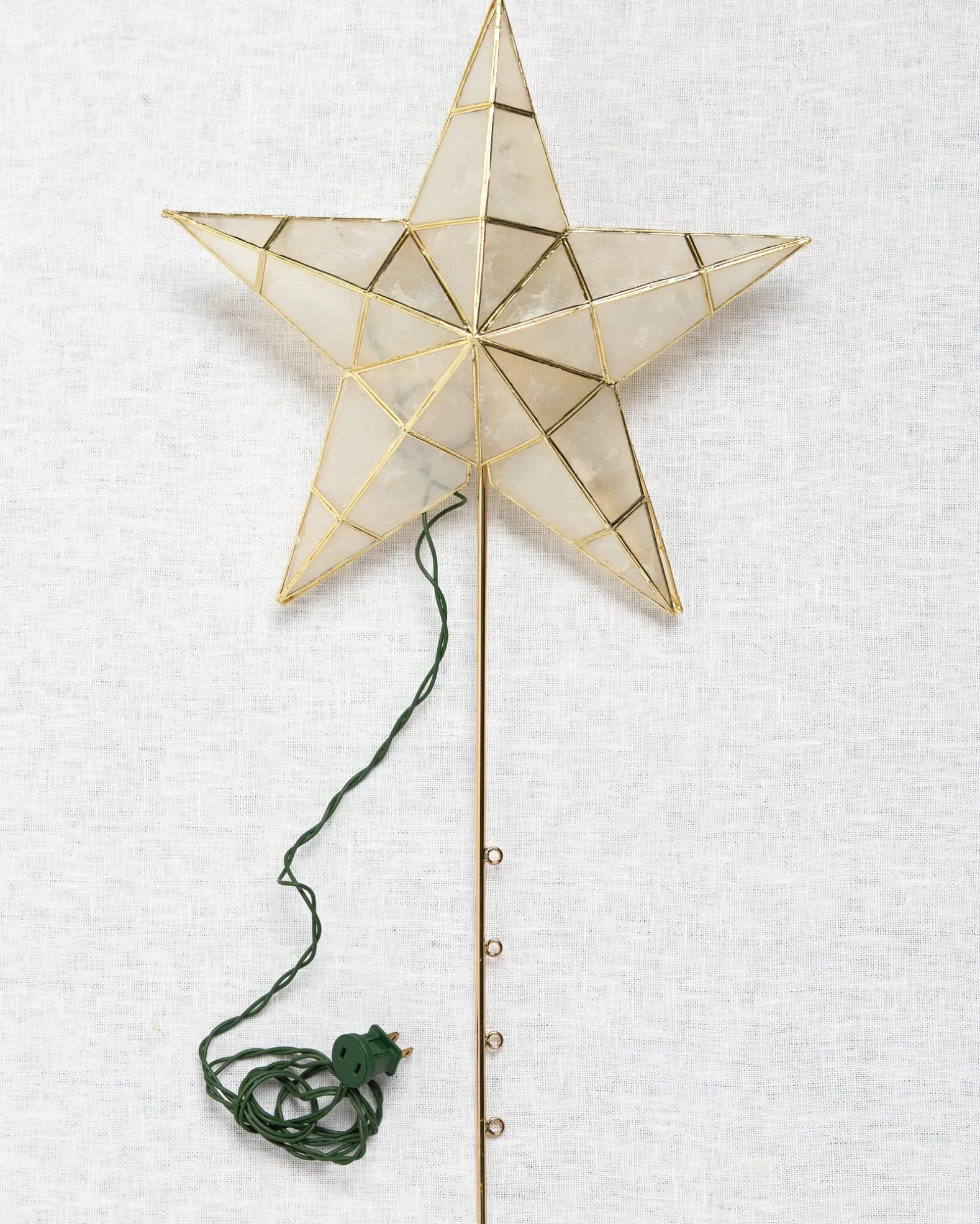 Lit Capiz Star Tree Toppers