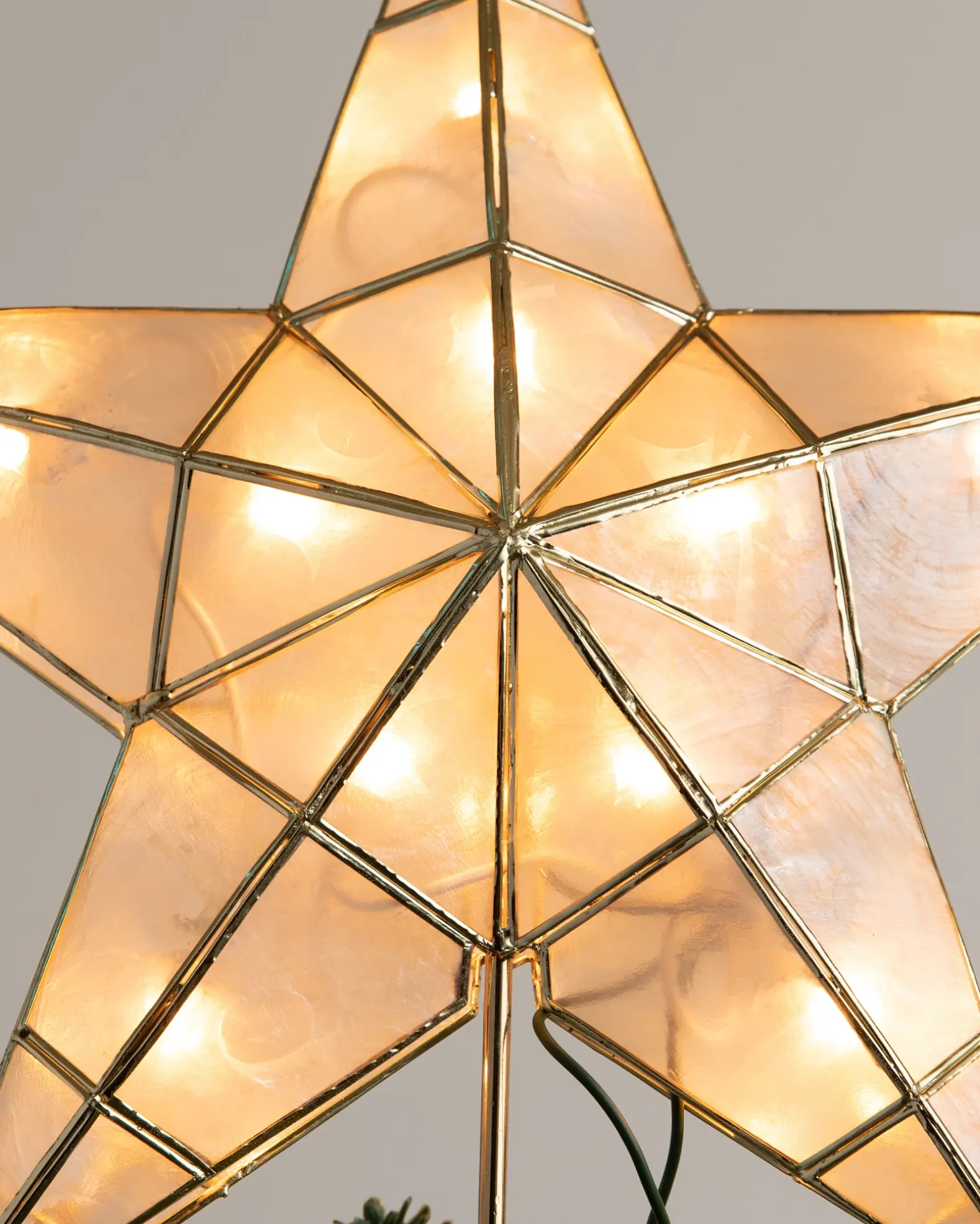 Lit Capiz Star Tree Toppers