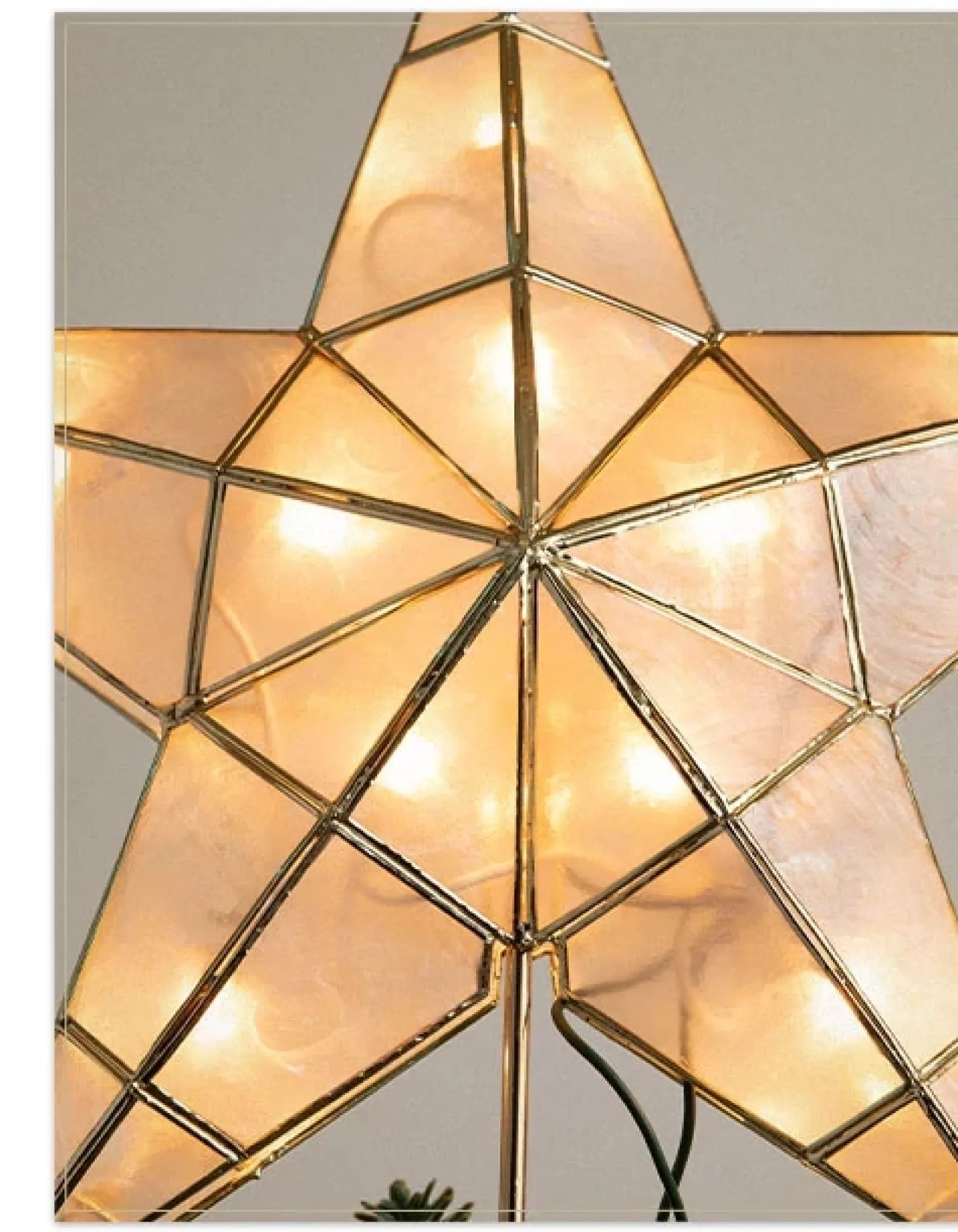 Lit Capiz Star Tree Toppers