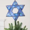 Lit Star Of David Tree Toppers