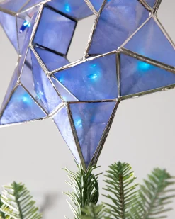 Lit Star Of David Tree Toppers