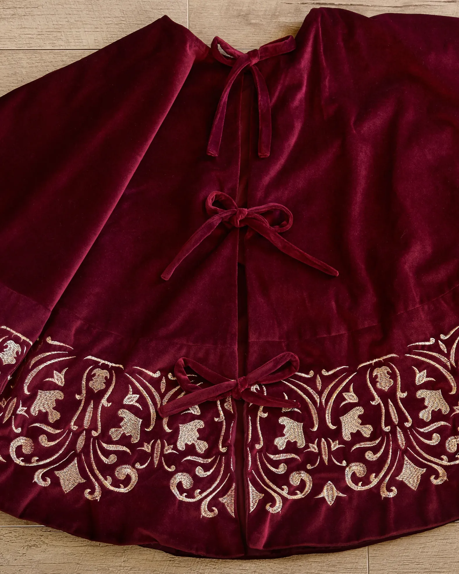 Luxe Embroidered Velvet Tree Skirts