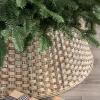 Metallic Basketweave Christmas Tree Collars