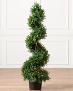 Outdoor Cypress Artificial Christmas Topiaries
