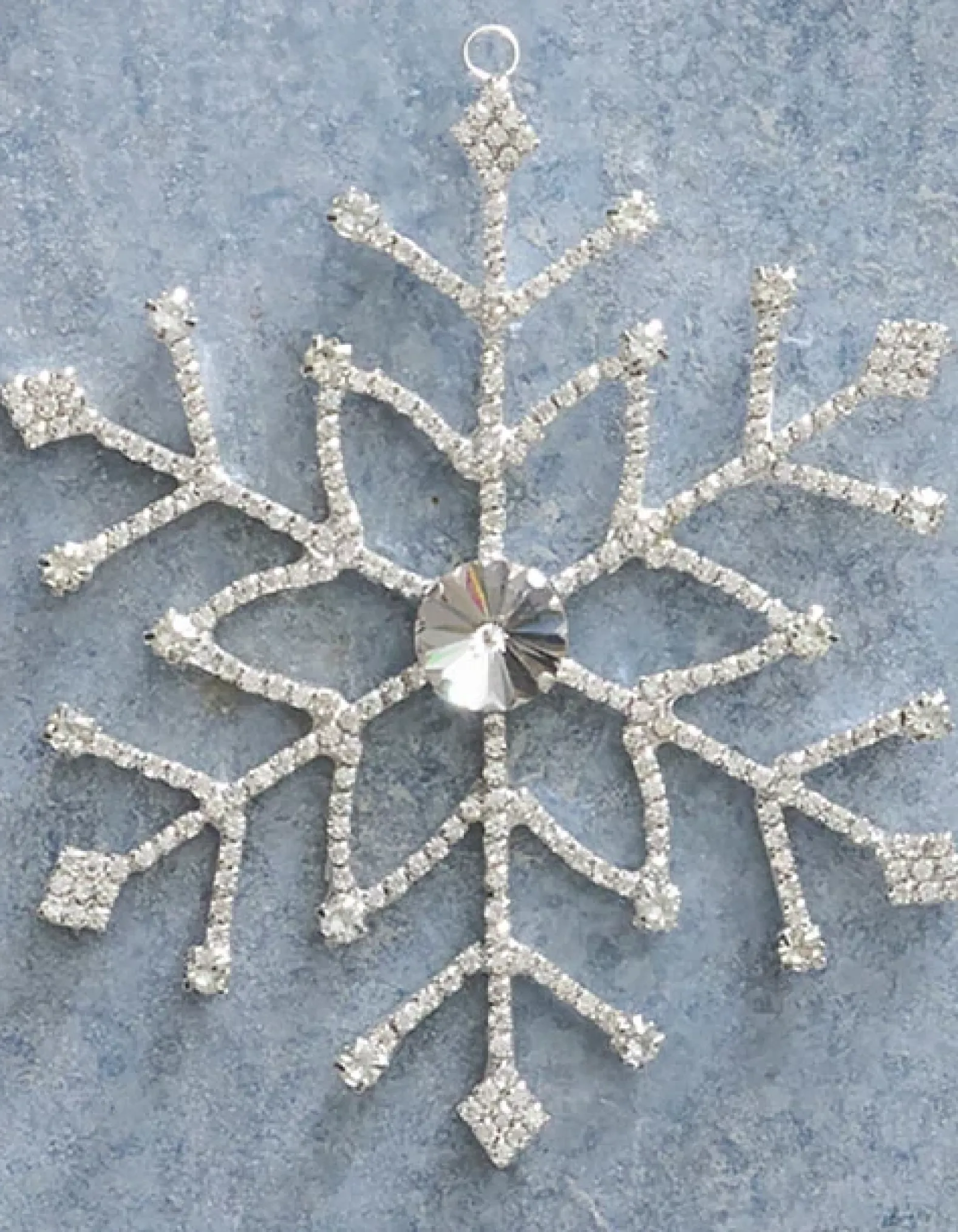 Rhinestone Snowflake Ornament Set