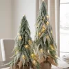 Snowfall Downswept Tabletop Trees