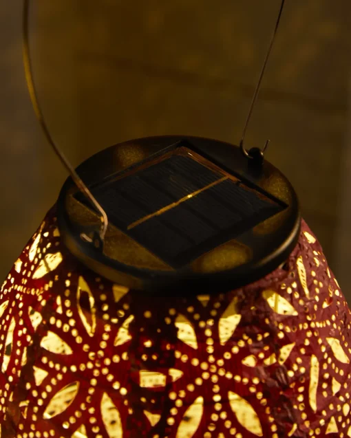 Solar Mosaic Garden Lantern Set