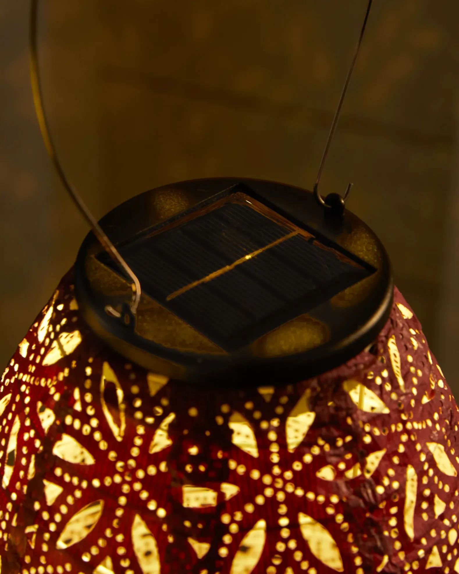 Solar Mosaic Garden Lantern Set