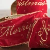 Velvet Merry Christmas Tree Ribbon